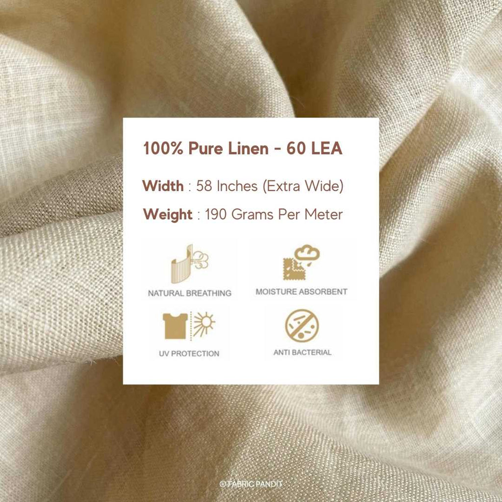 Khaki 60 LEA Linen Fabric