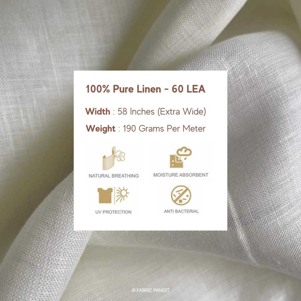 Off-White 60 LEA Linen Fabric