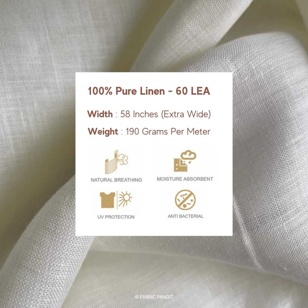 Off-White 60 LEA Linen Fabric