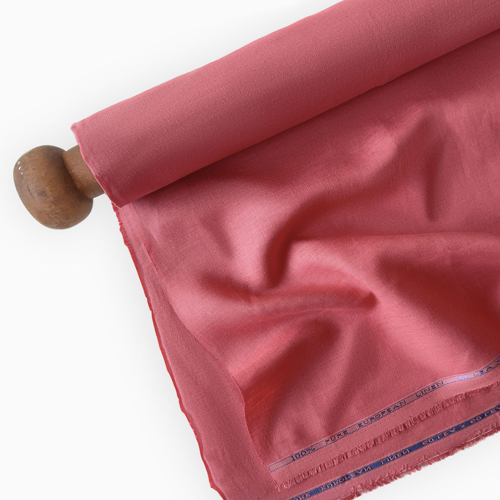 Bright Red 60 LEA Linen Fabric