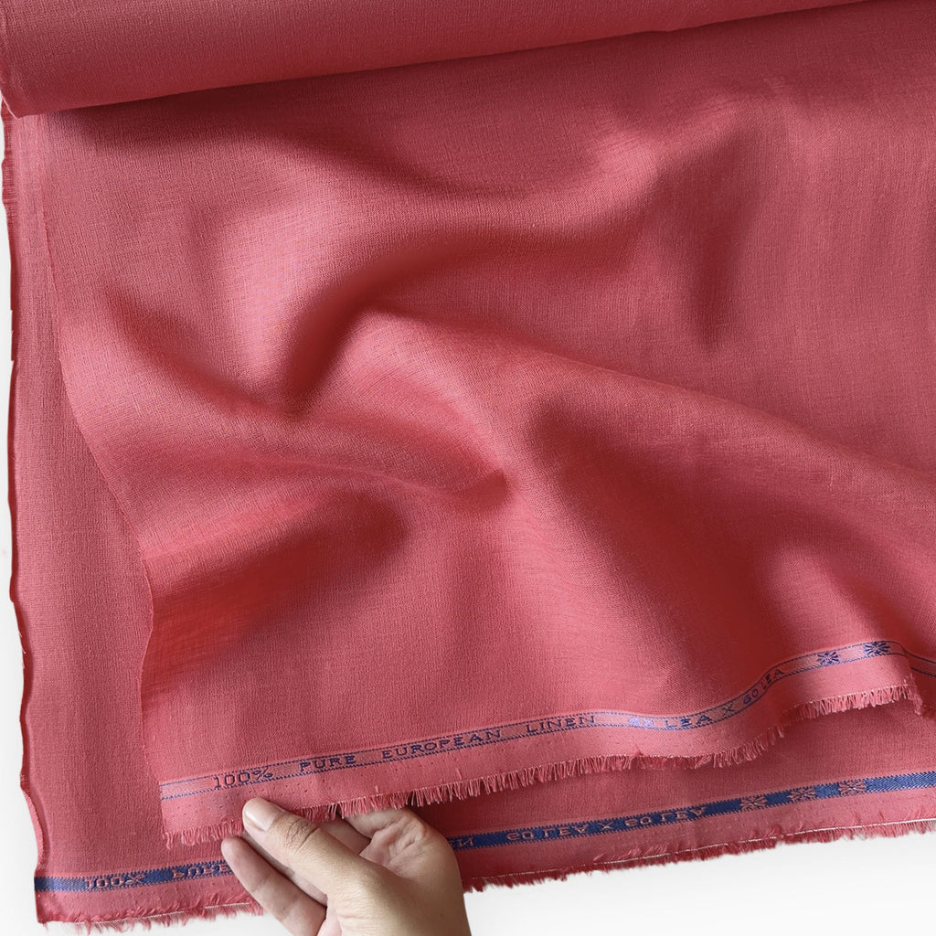 Bright Red 60 LEA Linen Fabric
