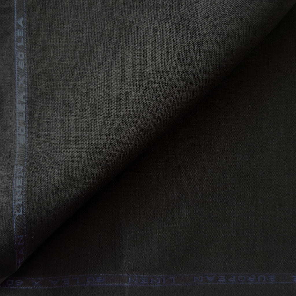 Carbon Black 60 LEA Linen Fabric