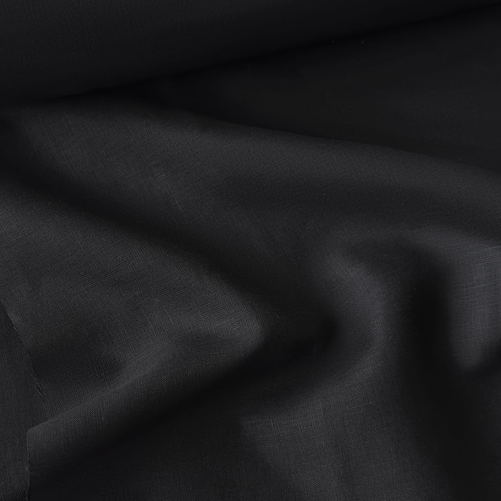 Carbon Black 60 LEA Linen Fabric