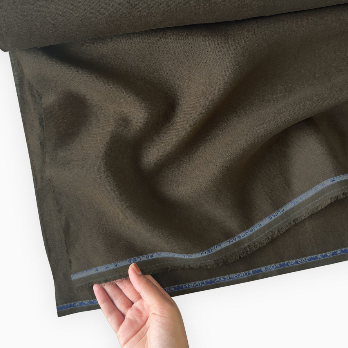 Chocolate Brown 60 LEA Linen Fabric