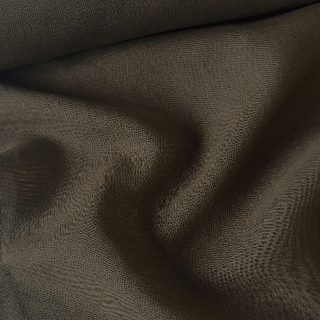 Chocolate Brown 60 LEA Linen Fabric