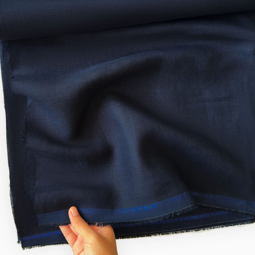Denim Blue 60 LEA Linen Fabric