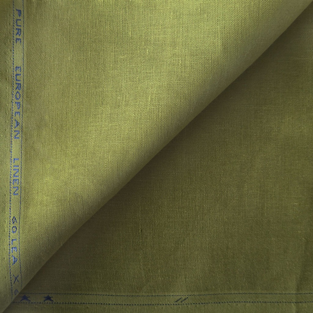 Dusty Olive Green 60 LEA Linen Fabric