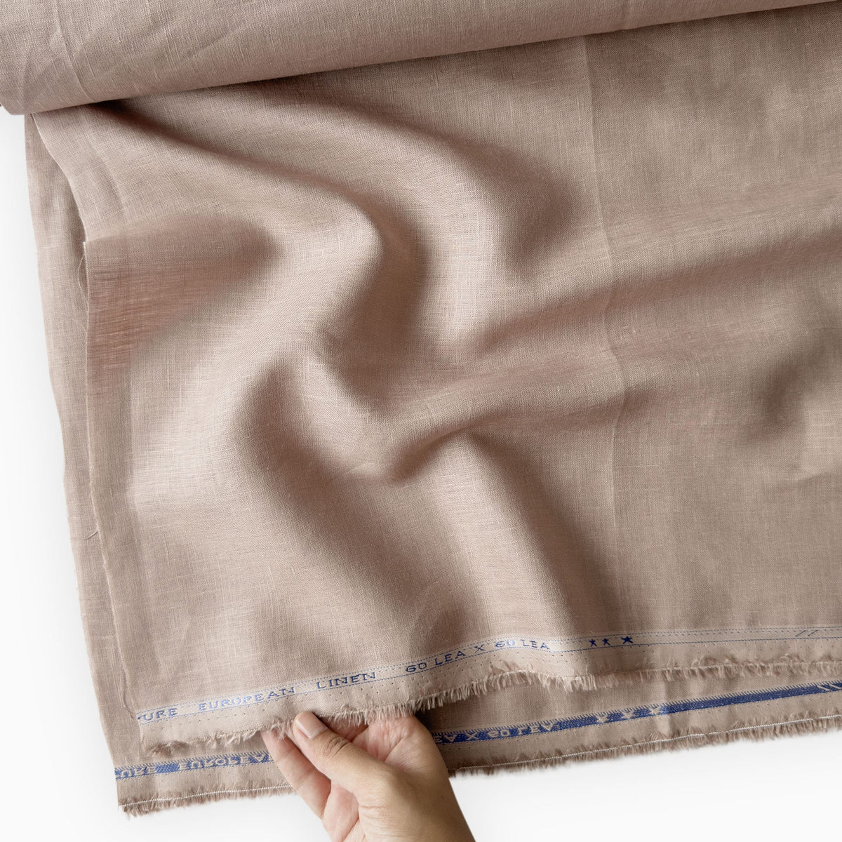 Dusty Rose 60 LEA Linen Fabric