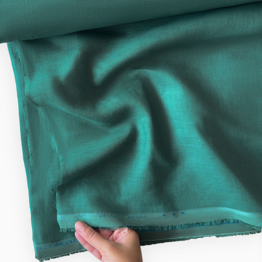 Emerald Green 60 LEA Linen Fabric