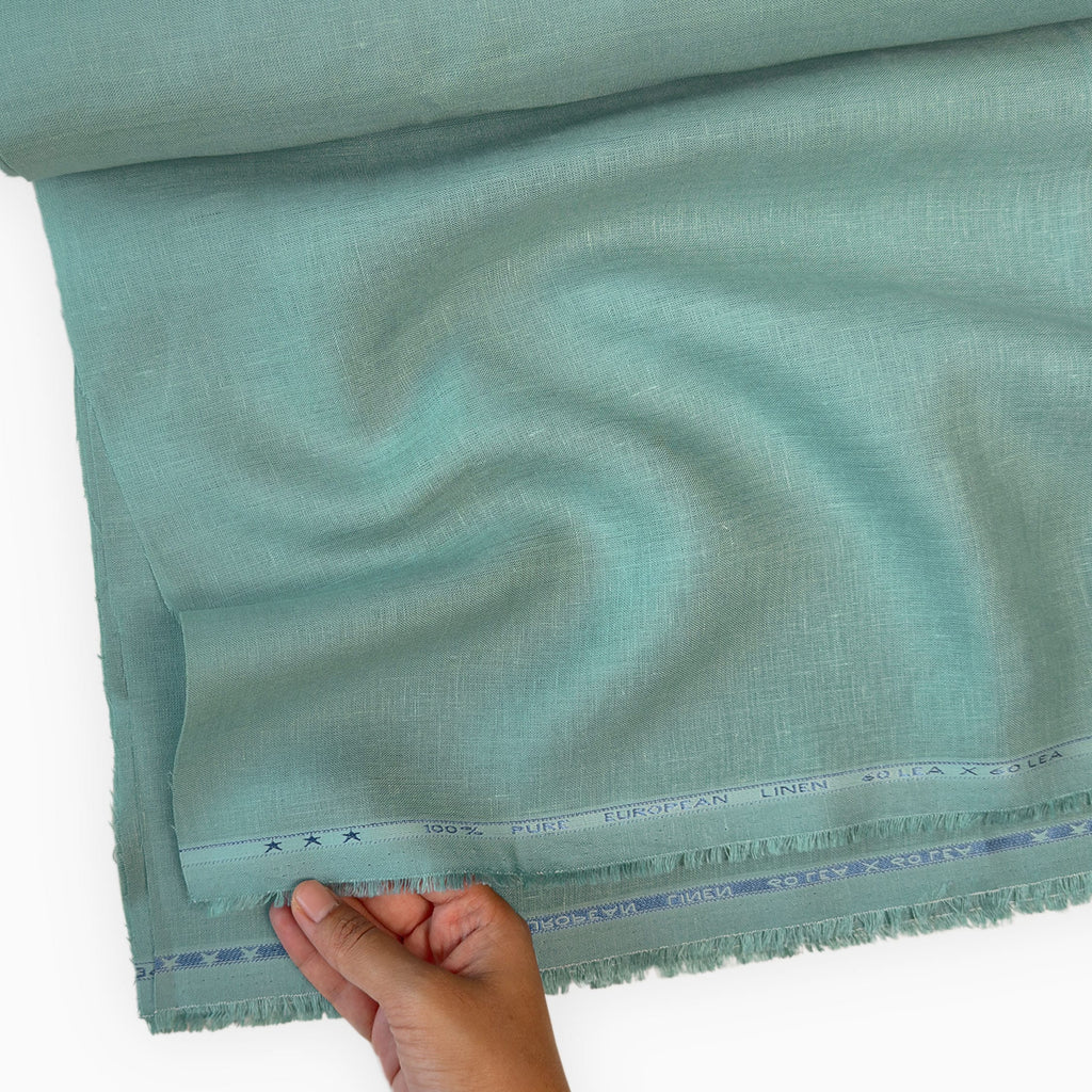 Light Sea Green 60 LEA Linen Fabric