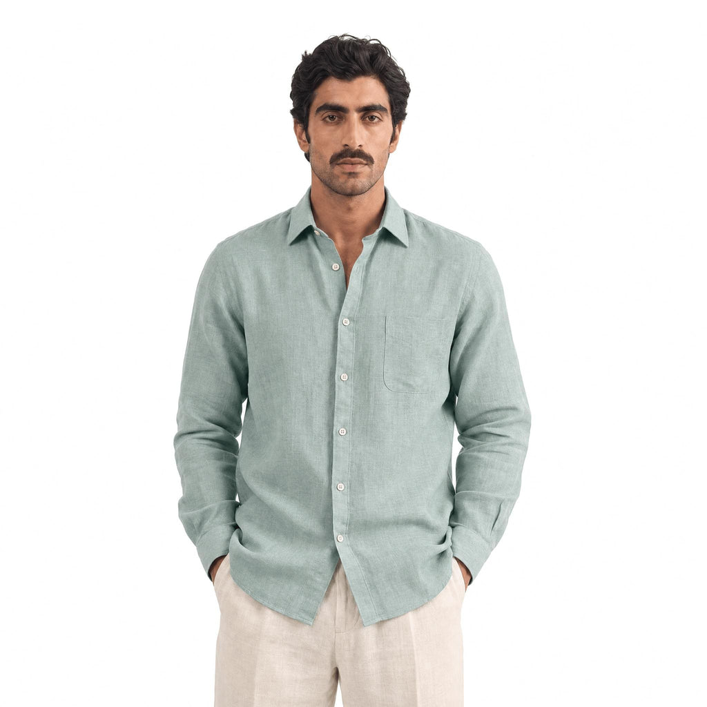 Light Sea Green 60 LEA Linen Fabric