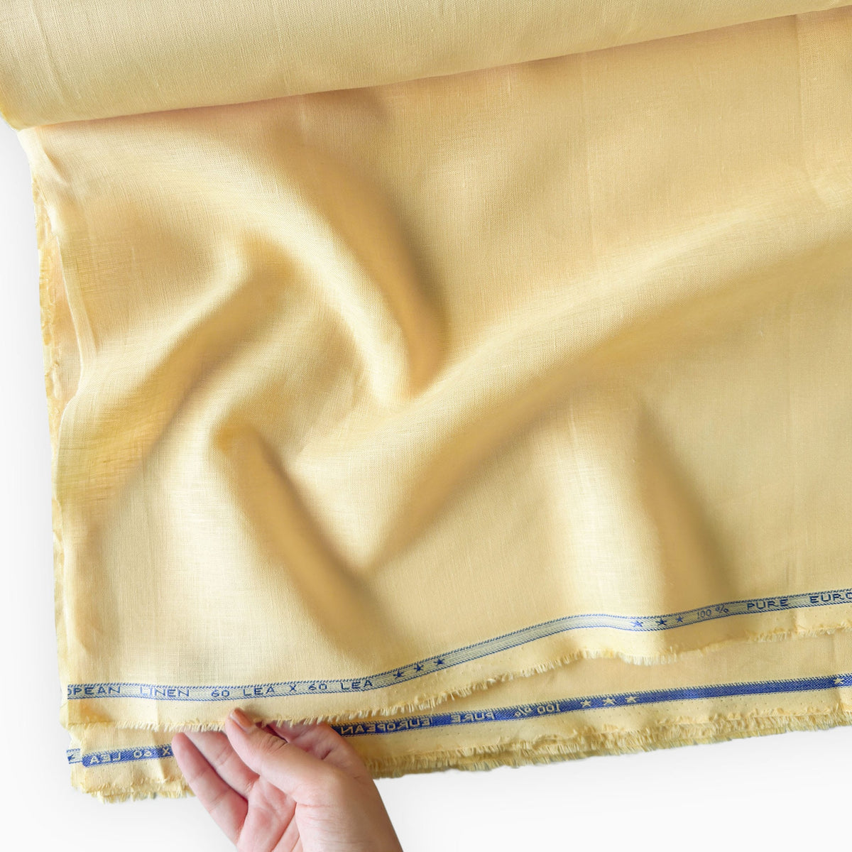 Mango Yellow 60 LEA Linen Fabric
