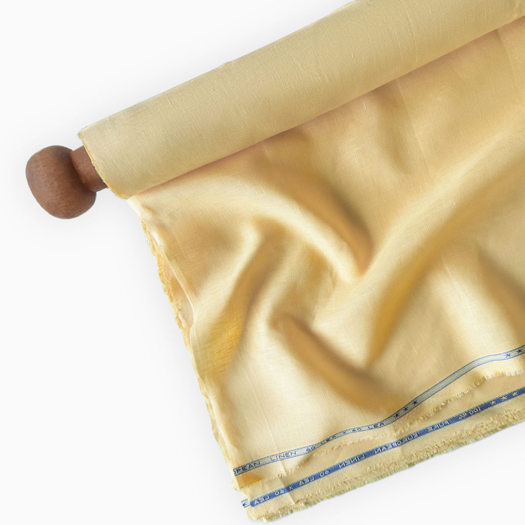 Mango Yellow 60 LEA Linen Fabric