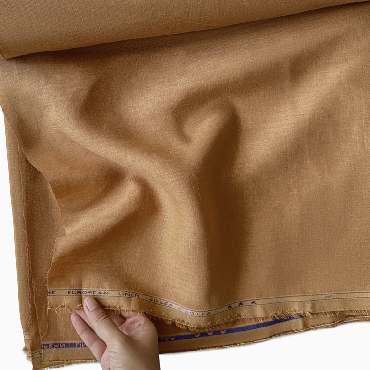 Mud Brown 60 LEA Linen Fabric
