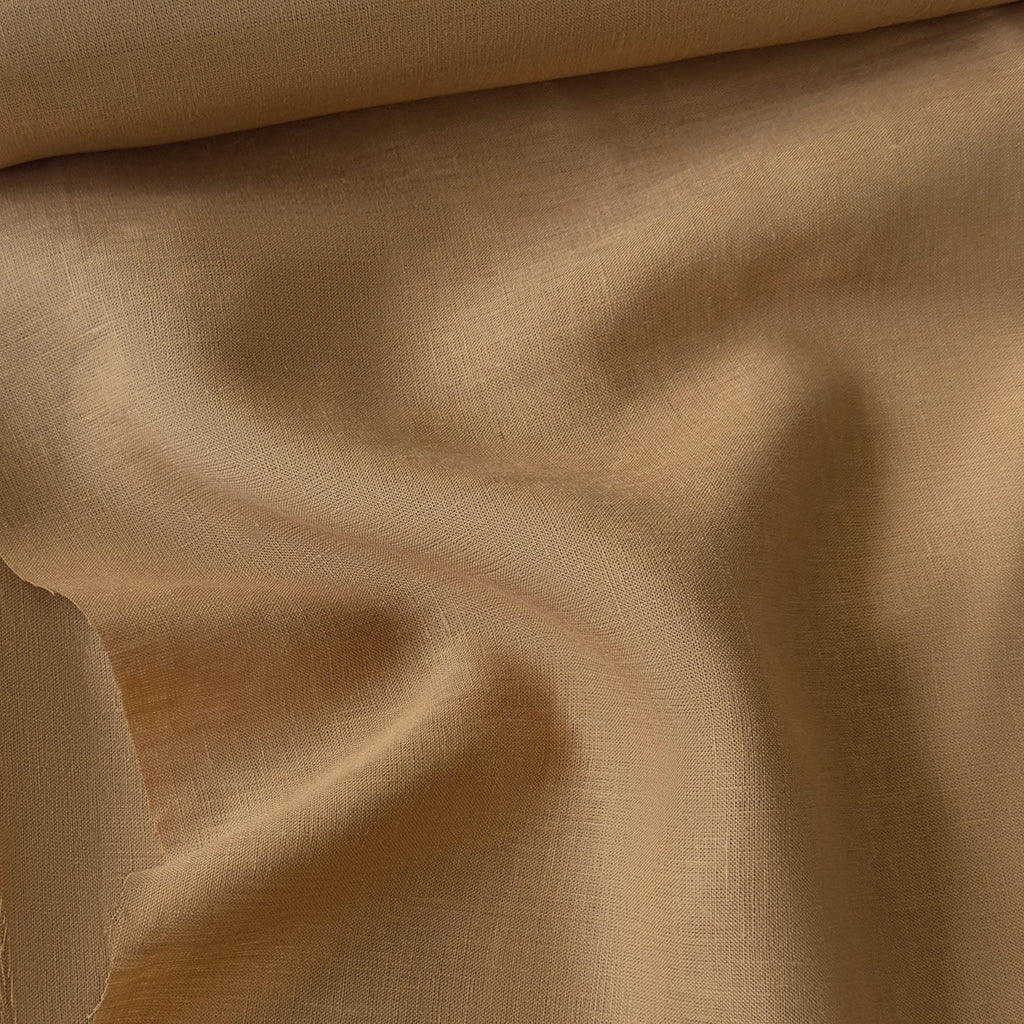 Mud Brown 60 LEA Linen Fabric