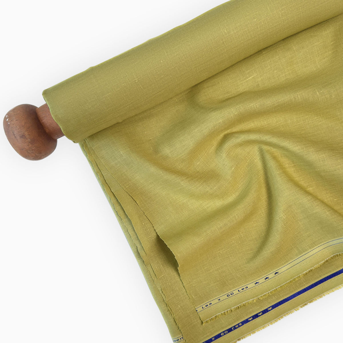 Muted Lime 60 LEA Linen Fabric