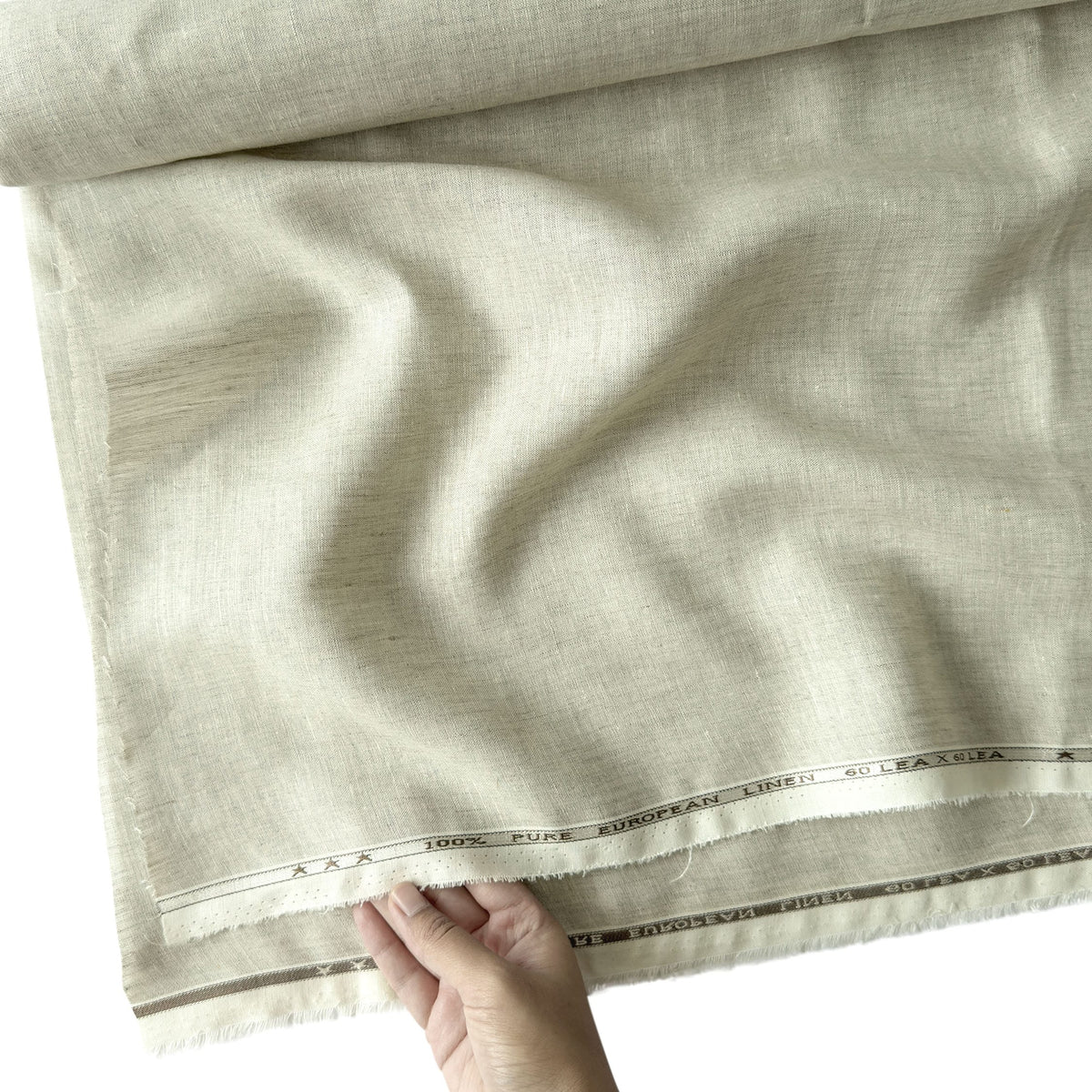 Natural Grey 60 LEA Linen Fabric