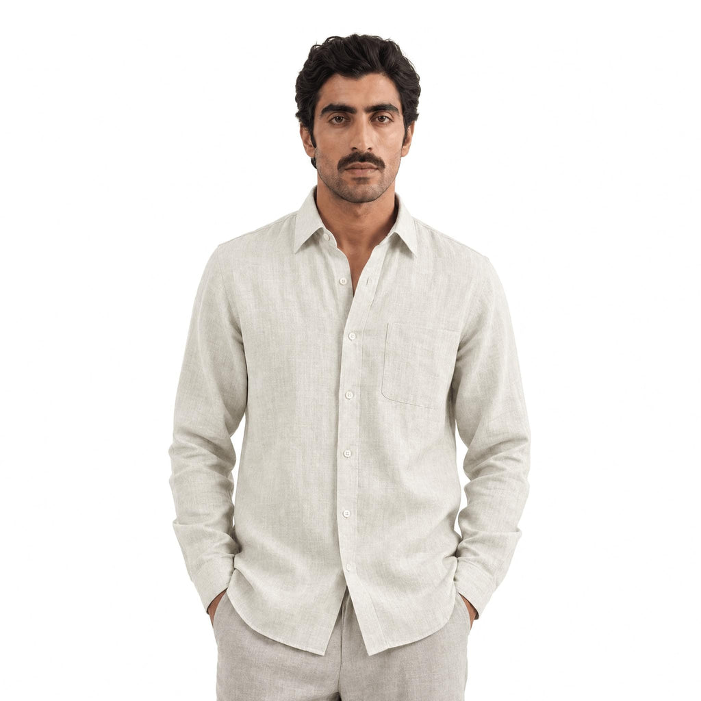 Natural Grey 60 LEA Linen Fabric