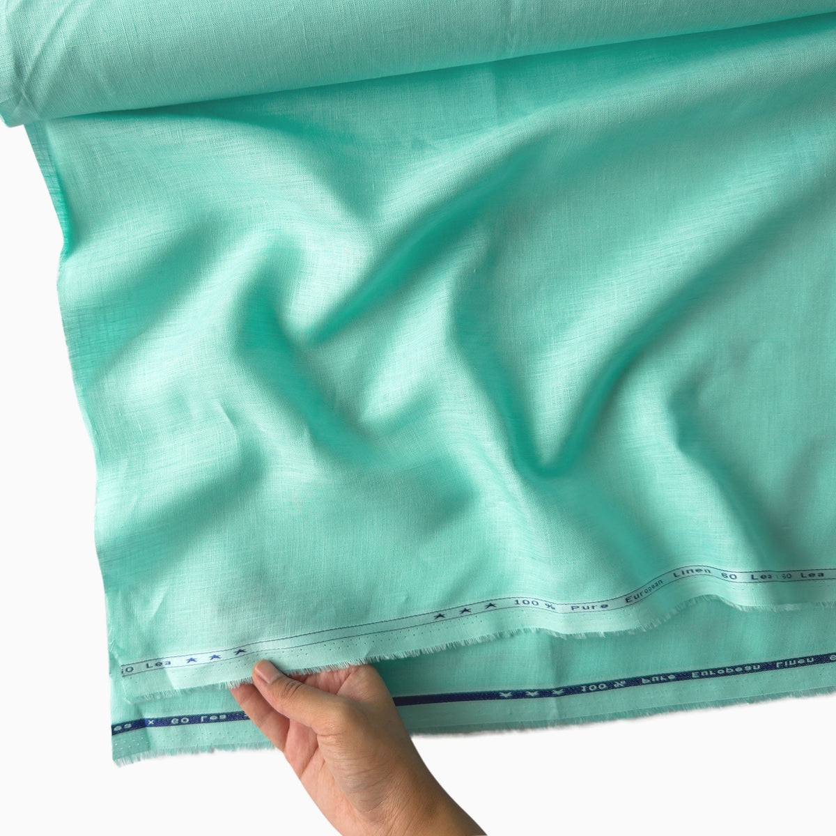 Pale Turquoise 60 LEA Linen Fabric
