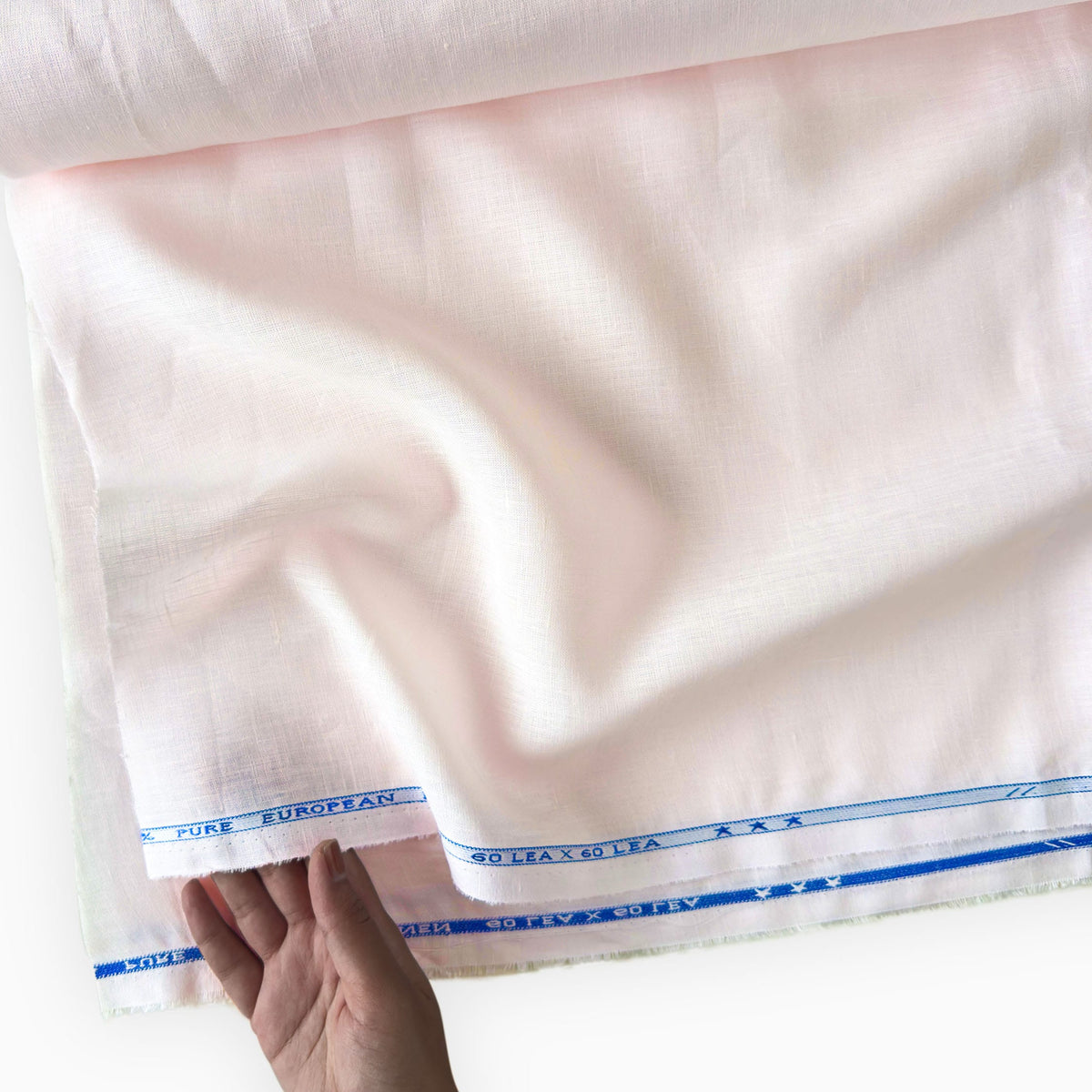Pastel Pink 60 LEA Linen Fabric