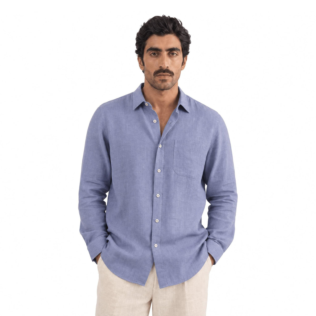 Persian Violet 60 LEA Linen Fabric