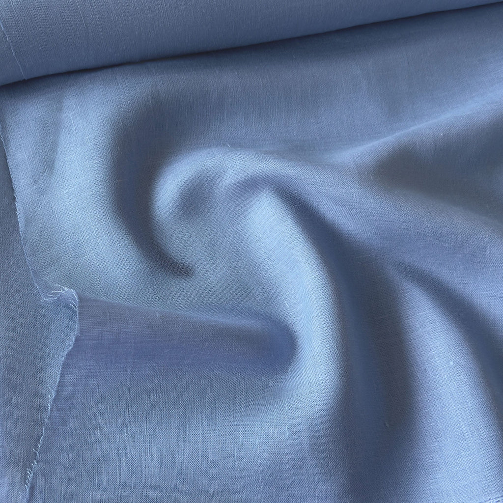 Placid Blue 60 LEA Linen Fabric
