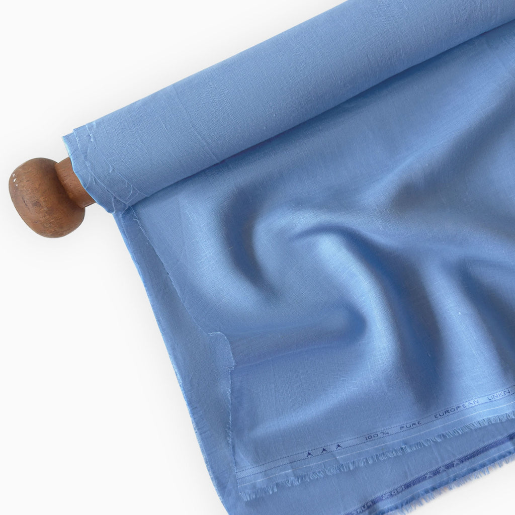 Placid Blue 60 LEA Linen Fabric