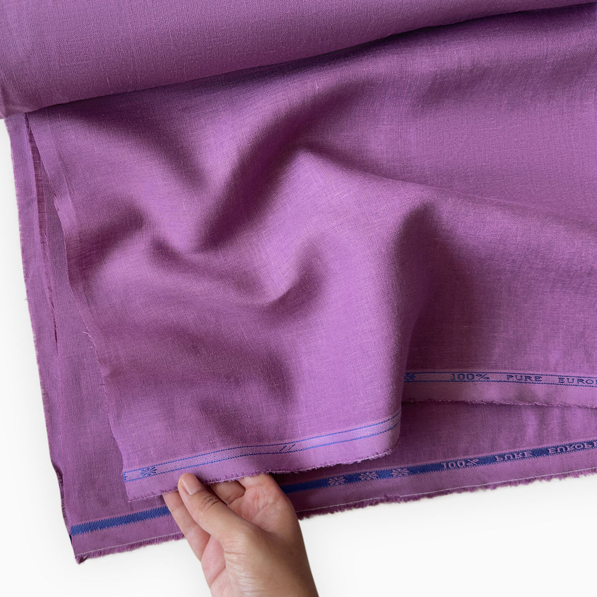 Plum 60 LEA Linen Fabric