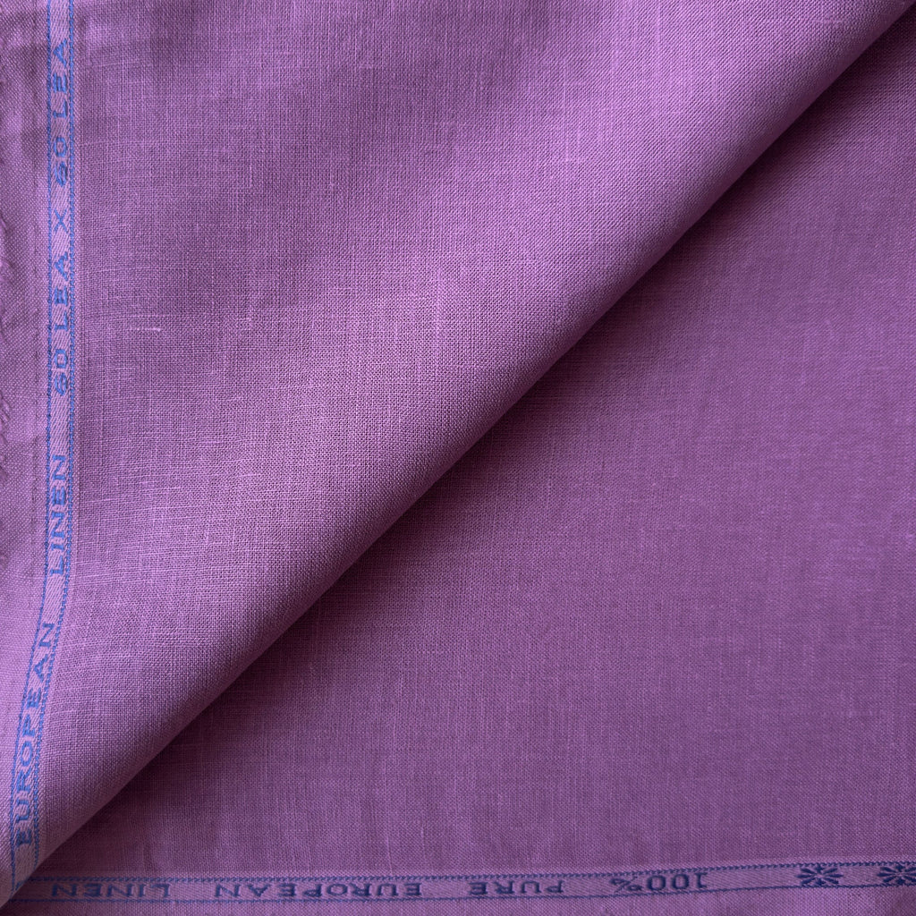 Plum 60 LEA Linen Fabric