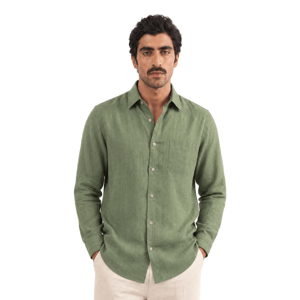 Sage Green 60 LEA Linen Fabric