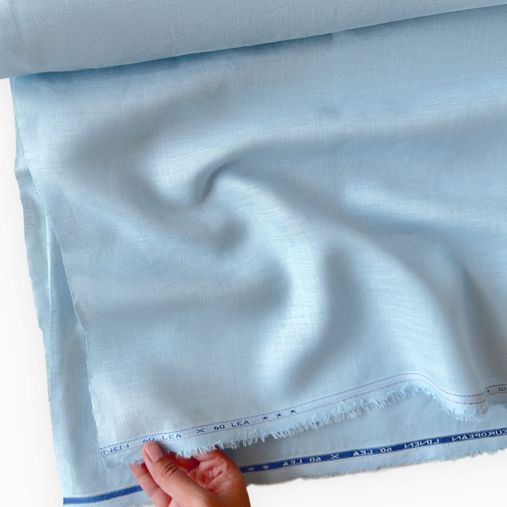 Sky Blue 60 LEA Linen Fabric