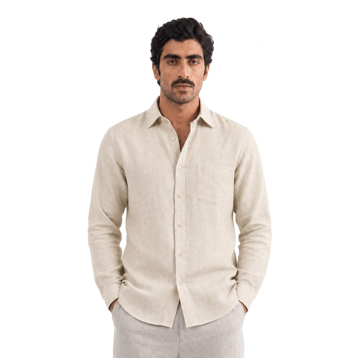 Tuscan Beige 60 LEA Linen Fabric