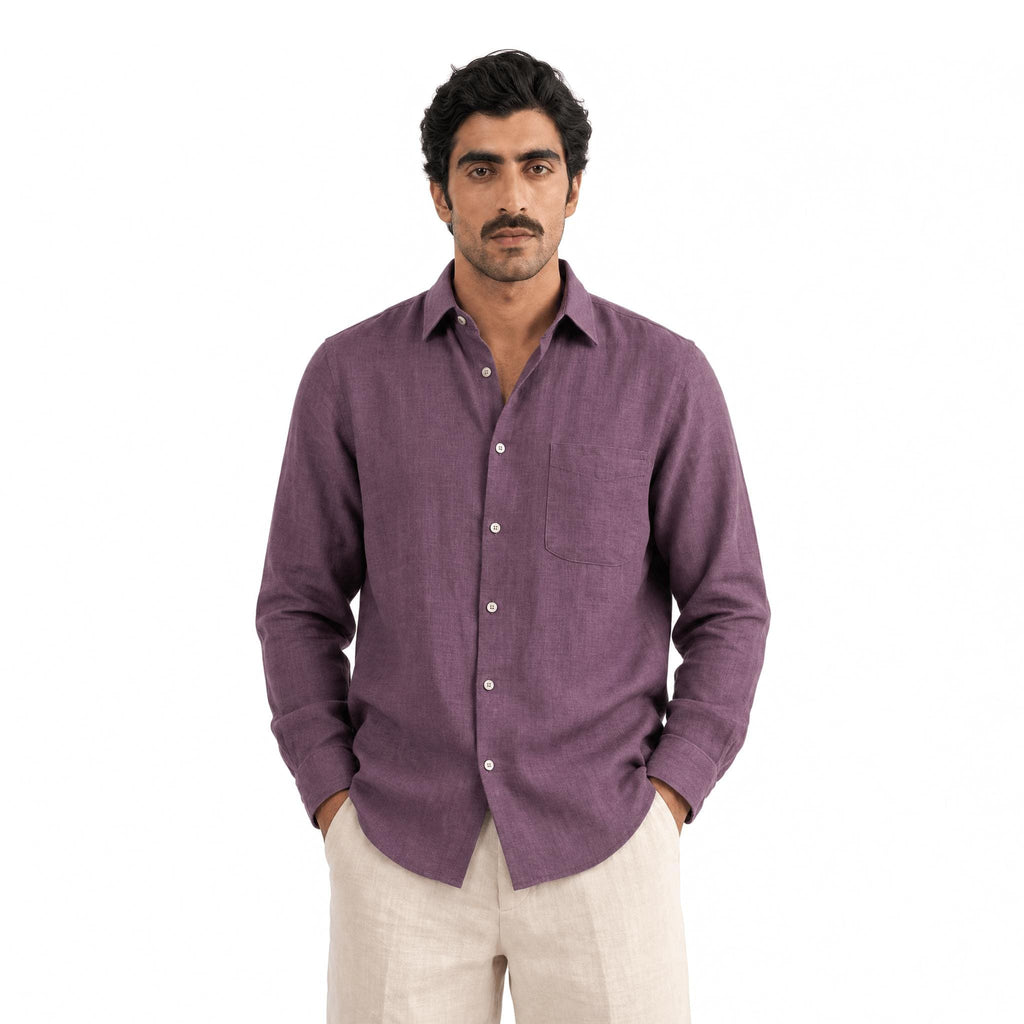 Wine 60 LEA Linen Fabric