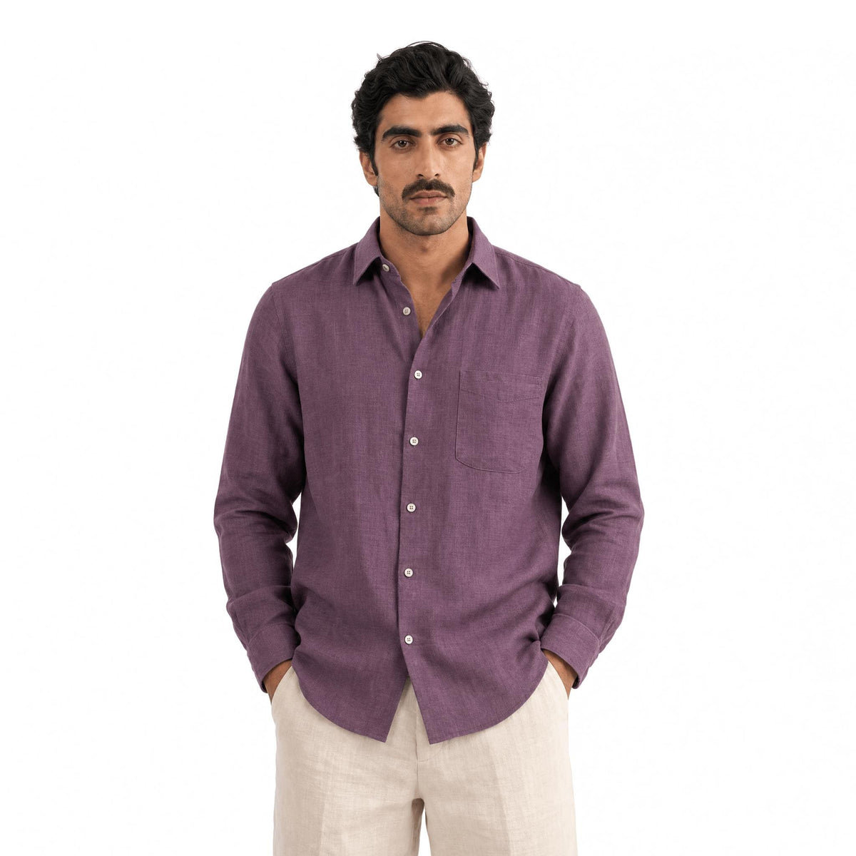 Wine 60 LEA Linen Fabric