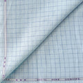Baby Blue & Dark Blue Checks 60 LEA Linen Fabric