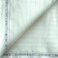 Light Green & Dark Green Stripes 60 LEA Linen Fabric
