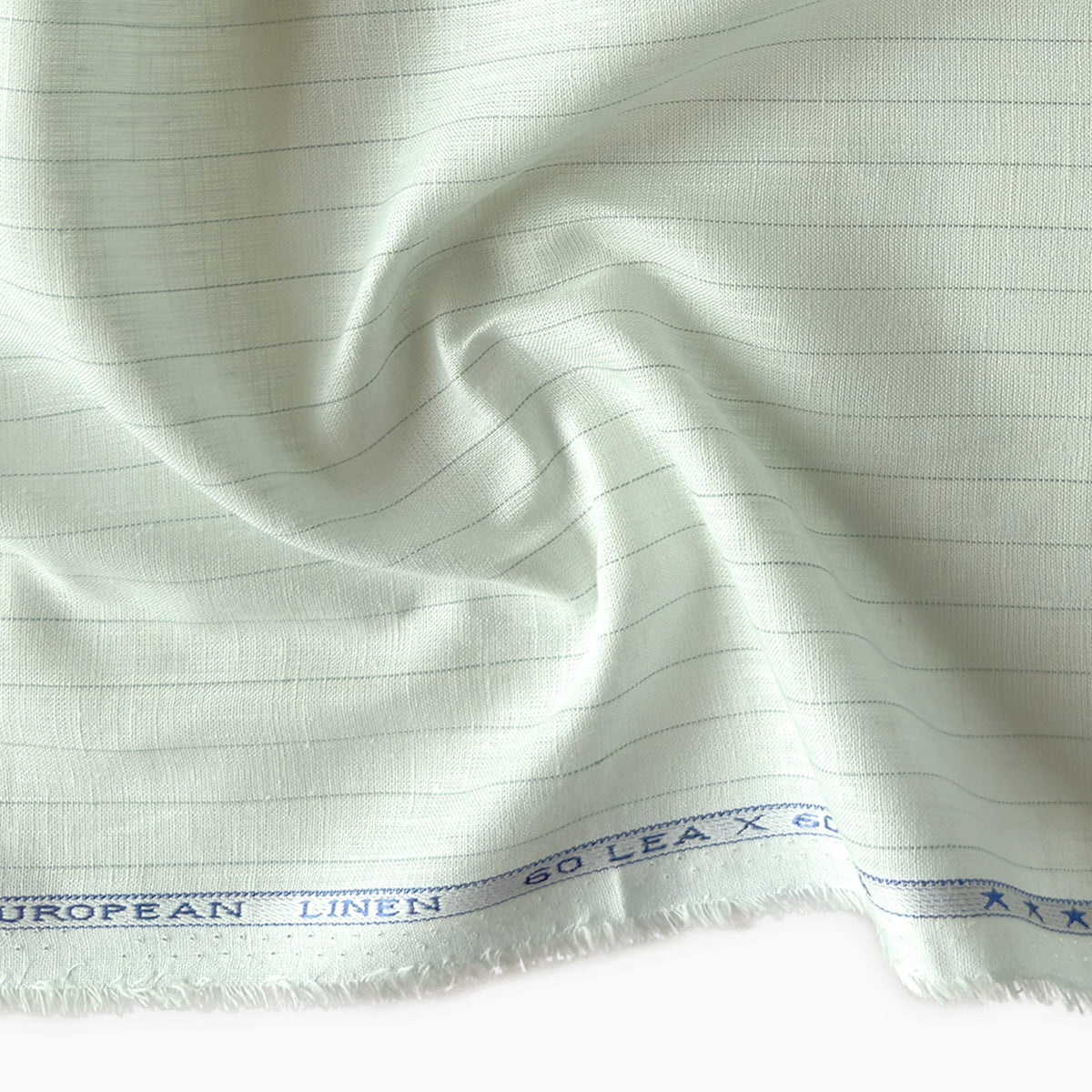 Light Green & Dark Green Stripes 60 LEA Linen Fabric