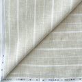 Natural Grey & White Stripes 70 LEA Linen Fabric