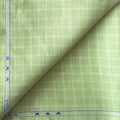 Pistachio & White Checks 60 LEA Linen Fabric
