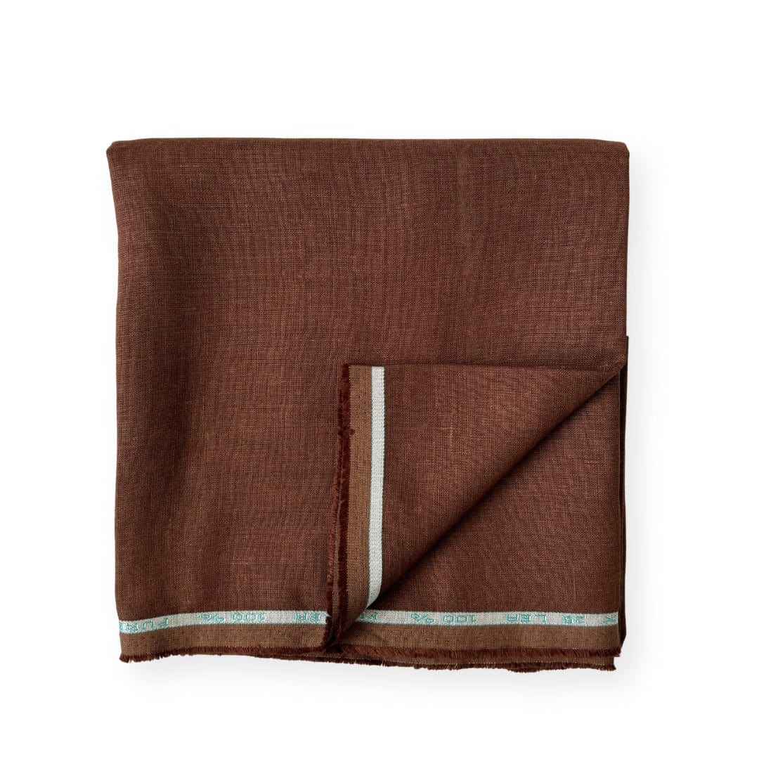 Chocolate Brown 25 LEA Linen Fabric