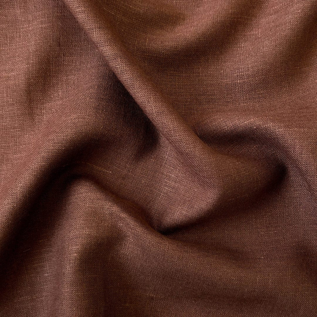 Chocolate Brown 25 LEA Linen Fabric