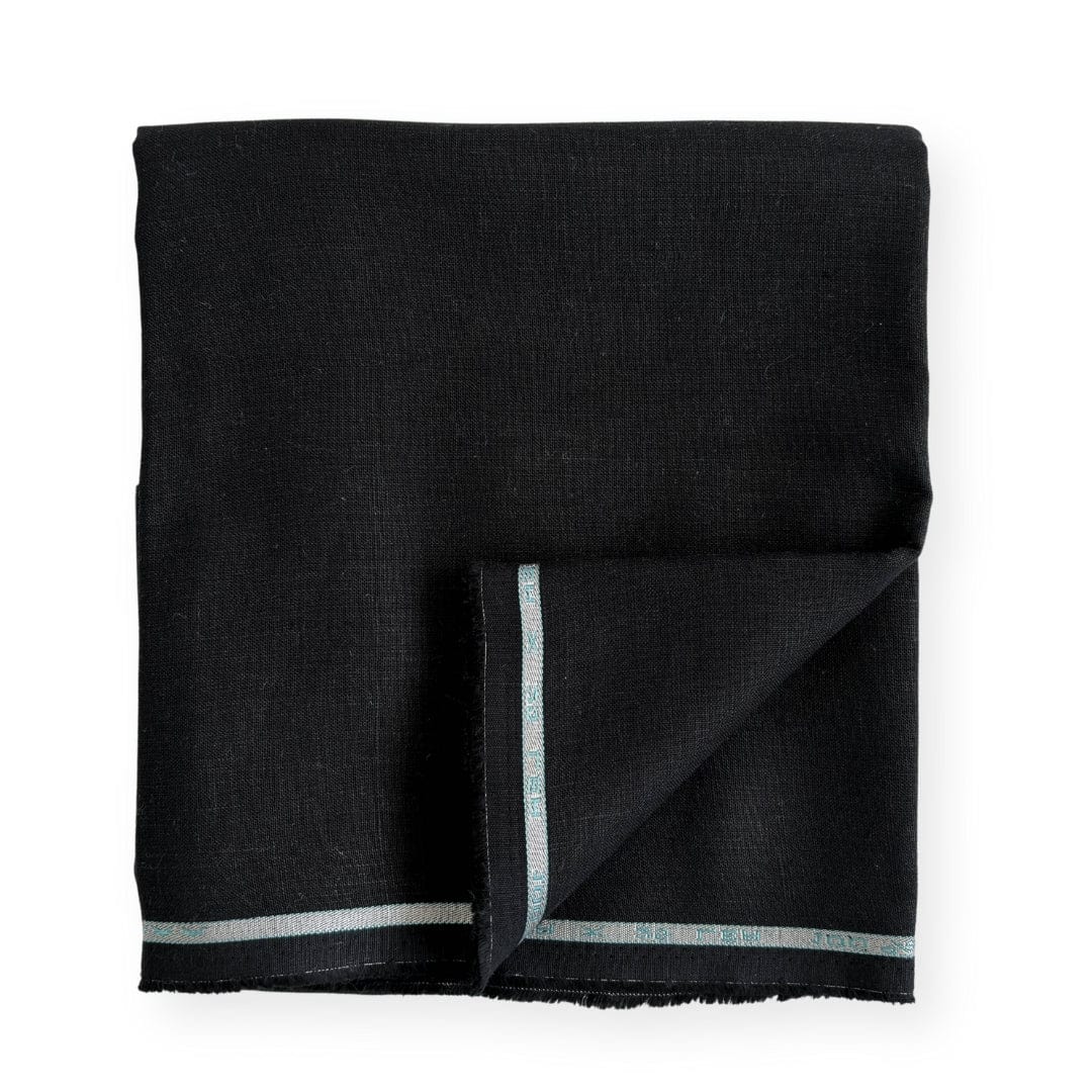 Jade Black 25 LEA Linen Fabric
