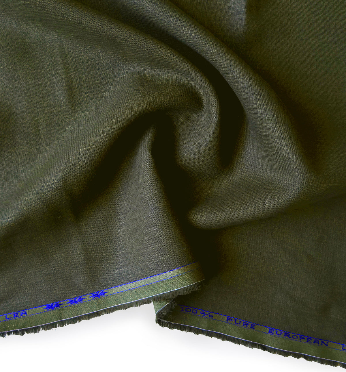 Military Green 25 LEA Linen Fabric
