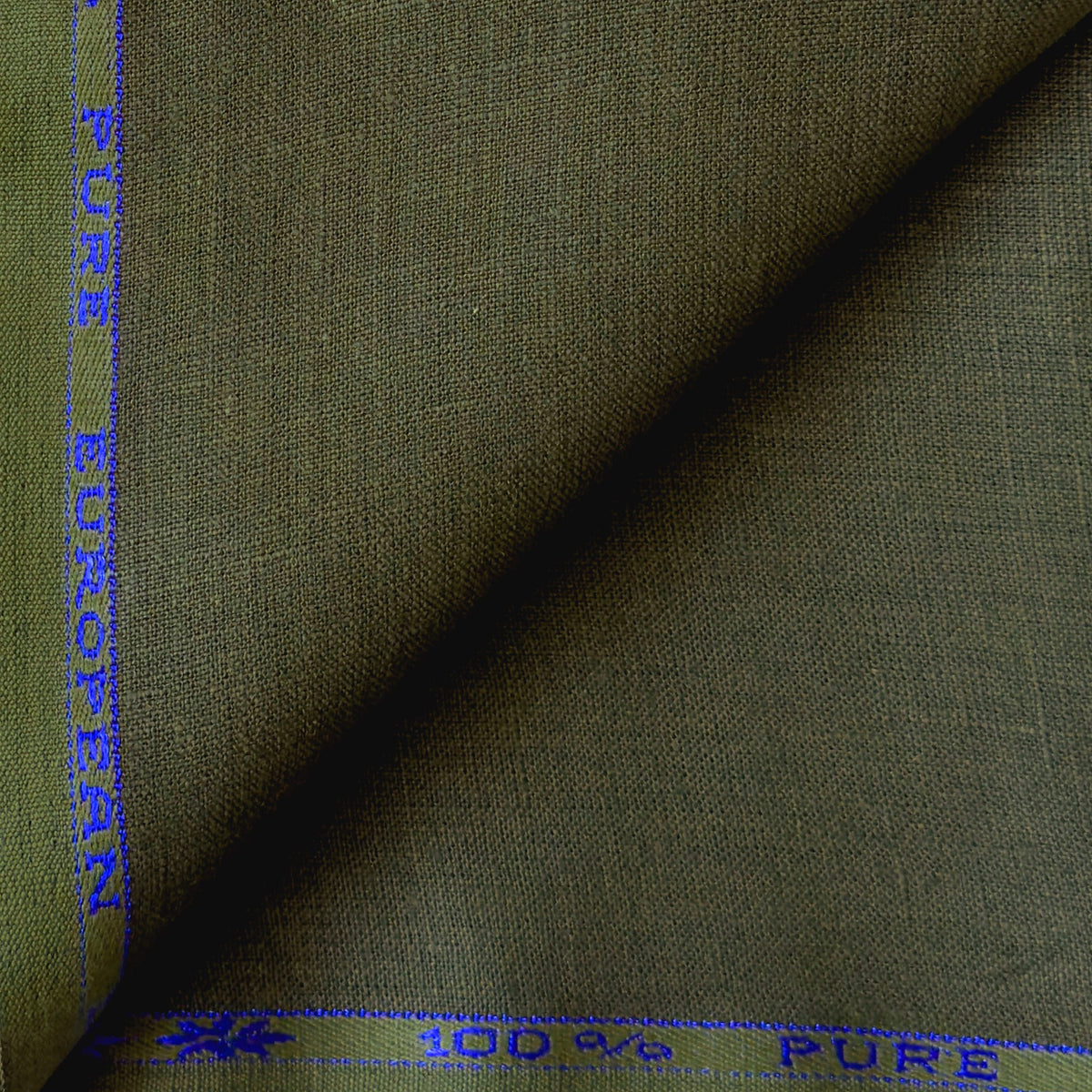 Military Green 25 LEA Linen Fabric