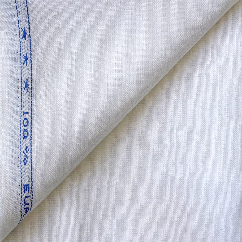 Pure White 25 LEA Linen Fabric