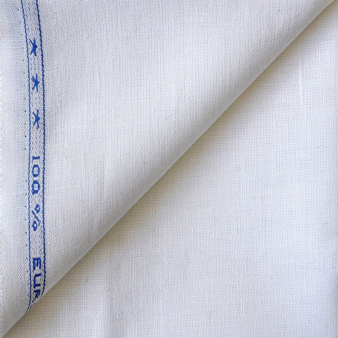 Pure White 25 LEA Linen Fabric