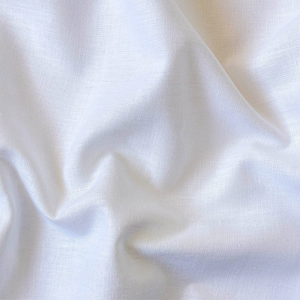 Pure White 25 LEA Linen Fabric