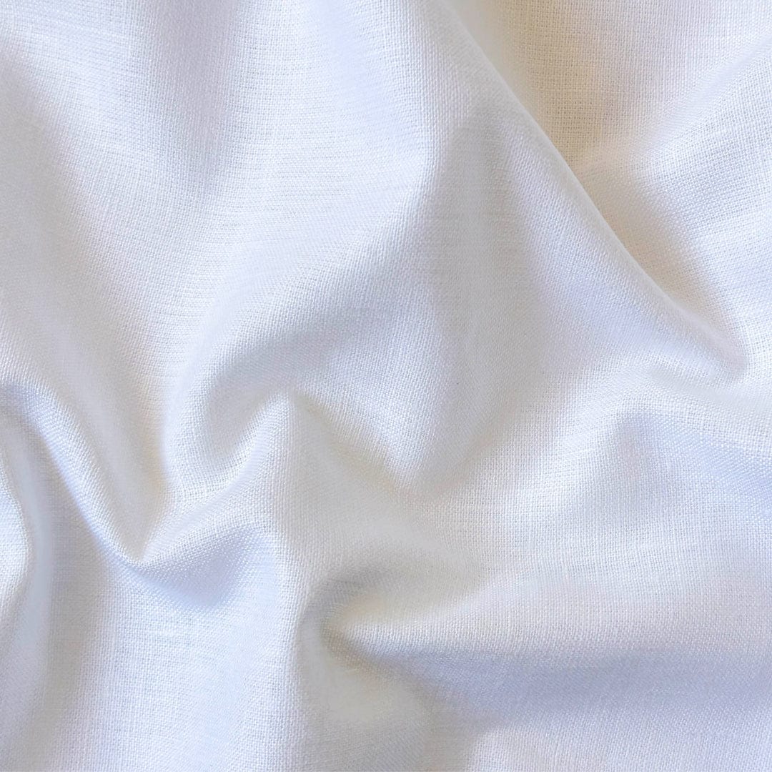 Pure White 25 LEA Linen Fabric